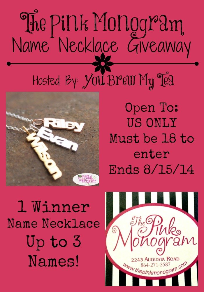The Pink Monogram Name Necklace Giveaway! - Girls With Coupons