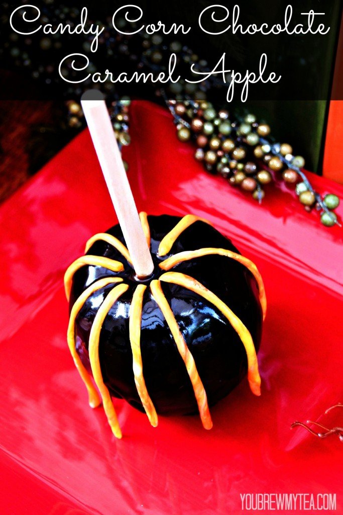 Candy Corn Chocolate Caramel Apple