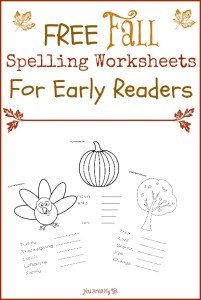 Free Fall Spelling Worksheets For Early Readers