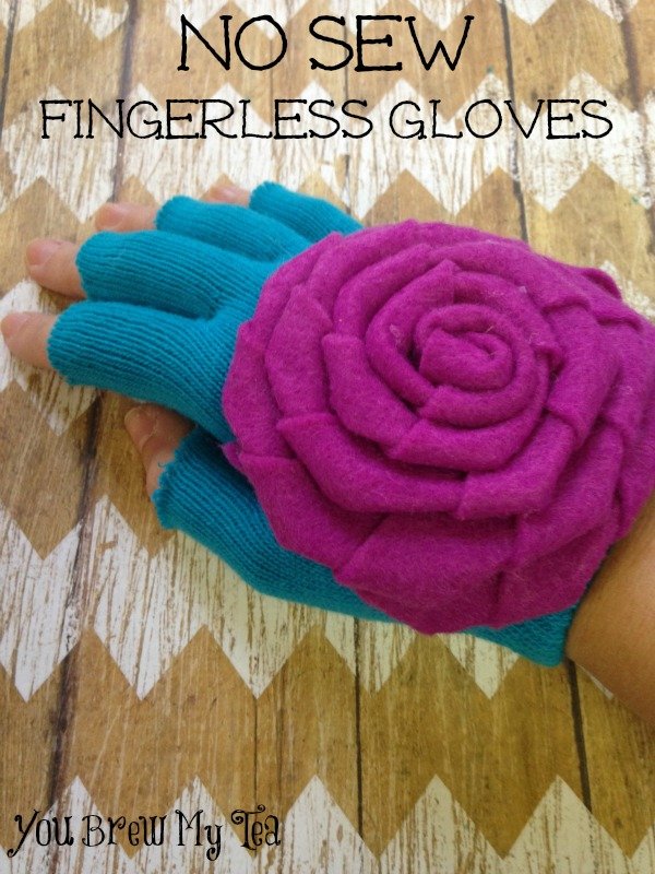 No Sew Fingerless Gloves You Brew My Tea