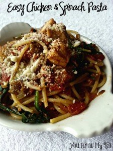 Easy Chicken & Spinach Pasta