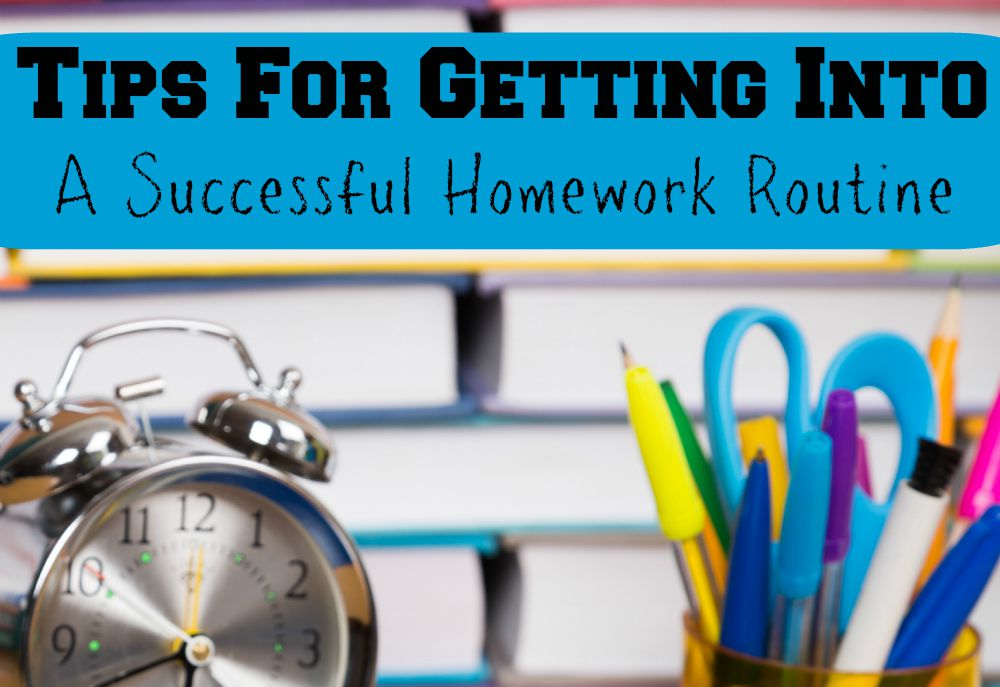 set up a routine for homework