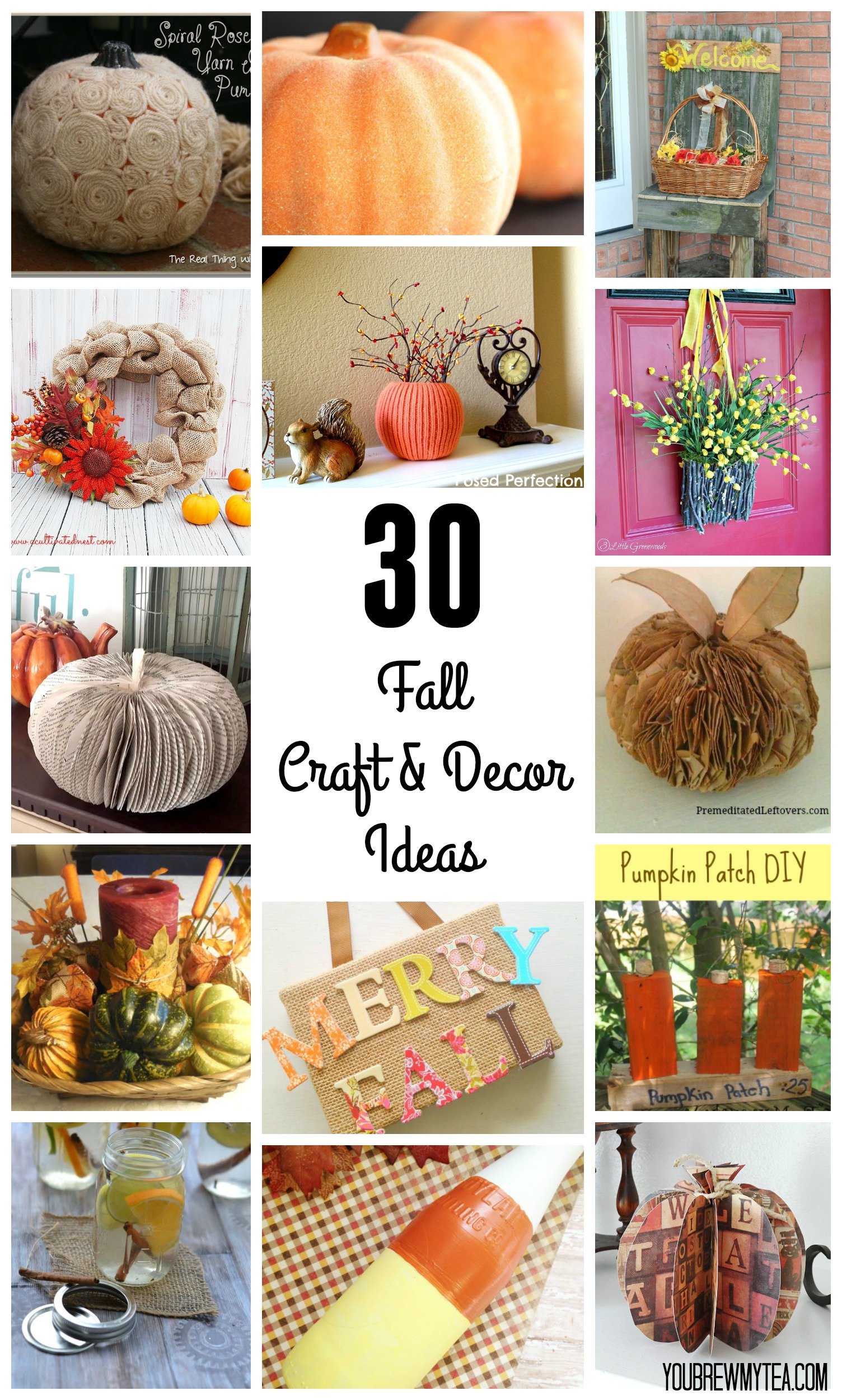 30 Fall Craft & Decor Ideas - You Brew My Tea