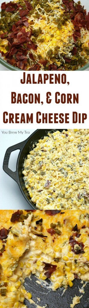 This amazing Cheesy Corn Dip Recipe has great flavors like bacon, jalapeno, cheddar and Parmesan to create a hearty dip everyone loves!