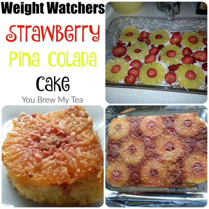 Weight Watchers Desserts don't have to be boring! Check out our great Strawberry Pina Colada Cake! Such an easy semi-homemade dessert recipe that is delicious and lower in fat and calories!