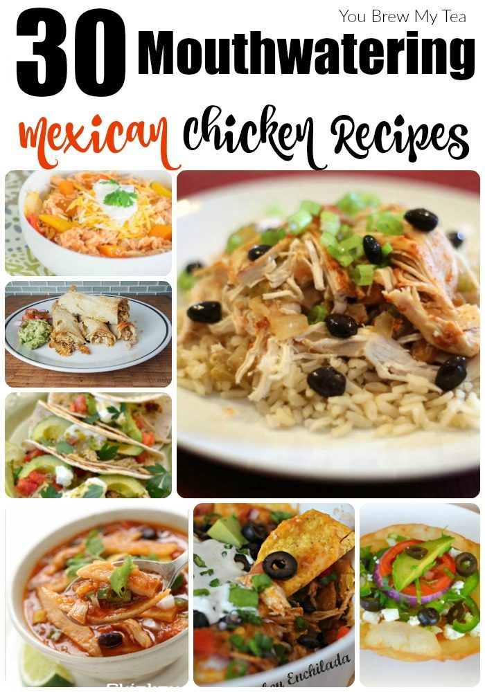 Don't miss our top 30 Mexican Chicken Recipes! Amazing choices including chicken tacos, chicken enchiladas, and tons of easy casserole recipes!