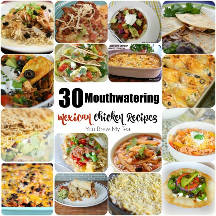 Don't miss our top 30 Mexican Chicken Recipes! Amazing choices including chicken tacos, chicken enchiladas, and tons of easy casserole recipes!