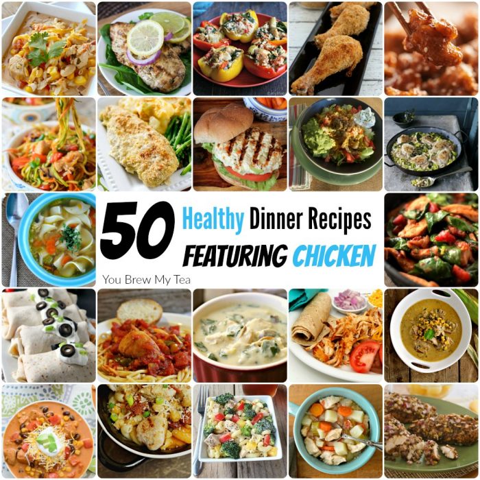Healthy Recipes For Dinner are easy to make with this amazing list of 50 Great healthy recipes for dinner featuring Chicken!