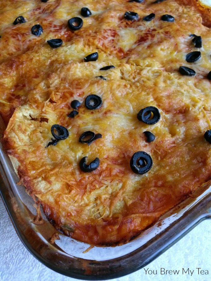 Slow Cooker Chicken Enchilada Casserole - A Mom's Take