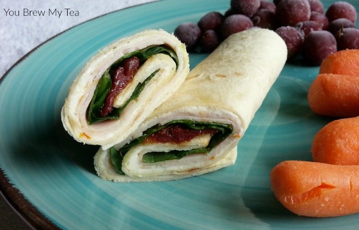 Weight Watchers Lunch is easy to plan with this delicious Turkey Wrap! SmartPoints are already calculated for this flavorful wrap with sun dried tomatoes and spinach!