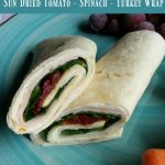 Weight Watchers Lunch is easy to plan with this delicious Turkey Wrap! SmartPoints are already calculated for this flavorful wrap with sun dried tomatoes and spinach!