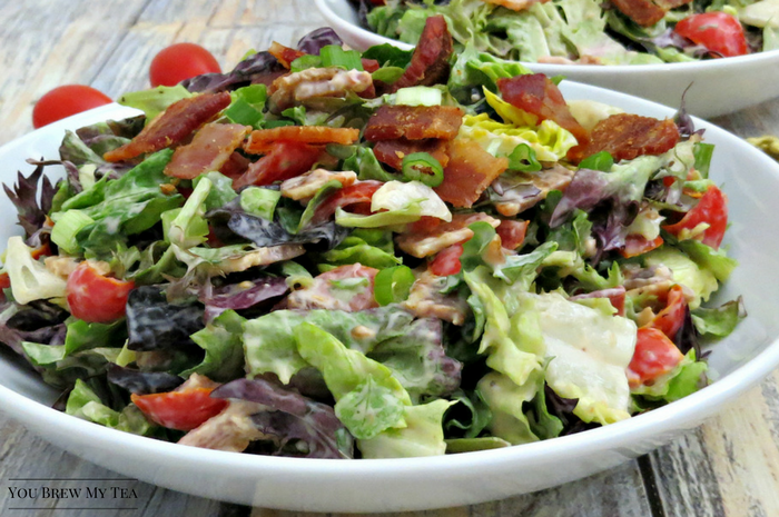 BLT Salad is a great choice for a hearty lunch everyone loves! This bacon lovers salad is fast and easy to make!