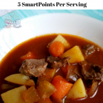 This Weight Watchers friendly Healthy Beef Stew is a great comfort food without all the calories! Enjoy our recipe for only 5 SmartPoints per serving!