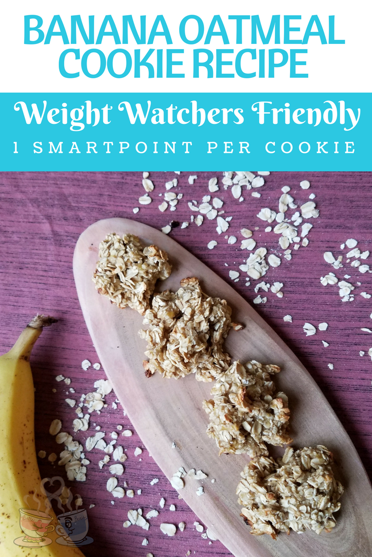 Breakfast Cookies are so easy for busy mornings, and this recipe for Oatmeal Banana Breakfast Cookies is only 1 SmartPoint per cookie on Weight Watchers!