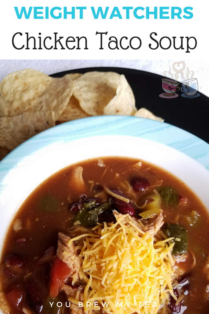 Chicken Taco Soup Recipe is a great Weight Watchers friendly meal! Only 3 SmartPoints per serving makes this an ideal lunch option that is full of flavor!