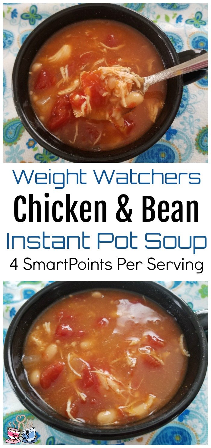 Chicken and Bean Soup is a favorite easy Instant Pot Recipe that your family will love! Only 4 SmartPoints per serving makes a great Weight Watchers Soup!