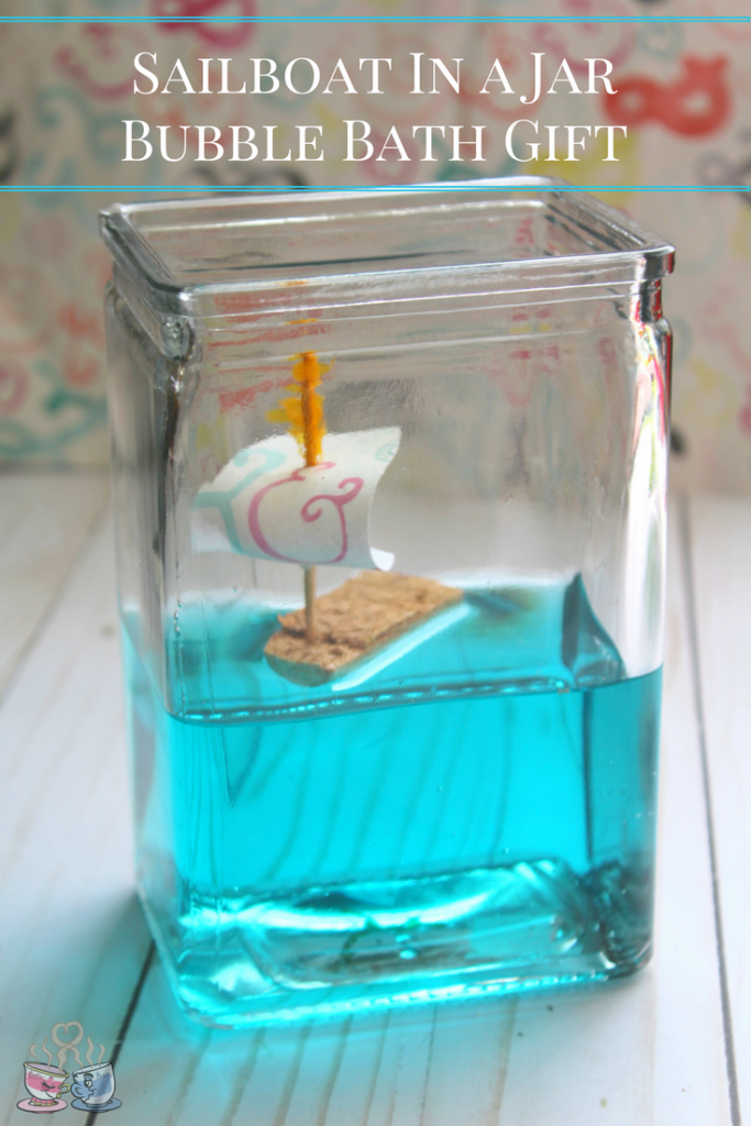 Sailboat in a jar Wine Corks Crafts Bubble Bath Gift