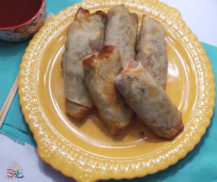 You'll love these Vegan Fried Rice Stuffed Homemade Egg Rolls! They are semi-homemade so come together fast, and full of flavor! Plus only 3 SmartPoints!