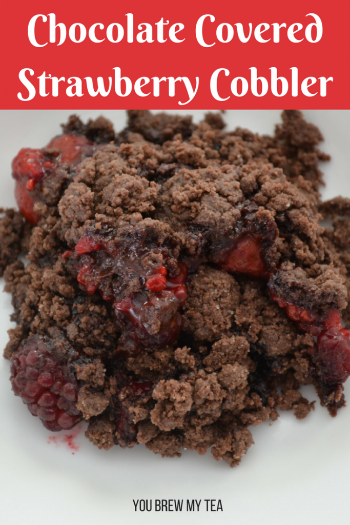 Chocolate Covered Strawberry Cobbler is only 3 SmartPoints on the FreeStyle Weight Watchers Plan and is a delicious choice for a semi-homemade dessert! 