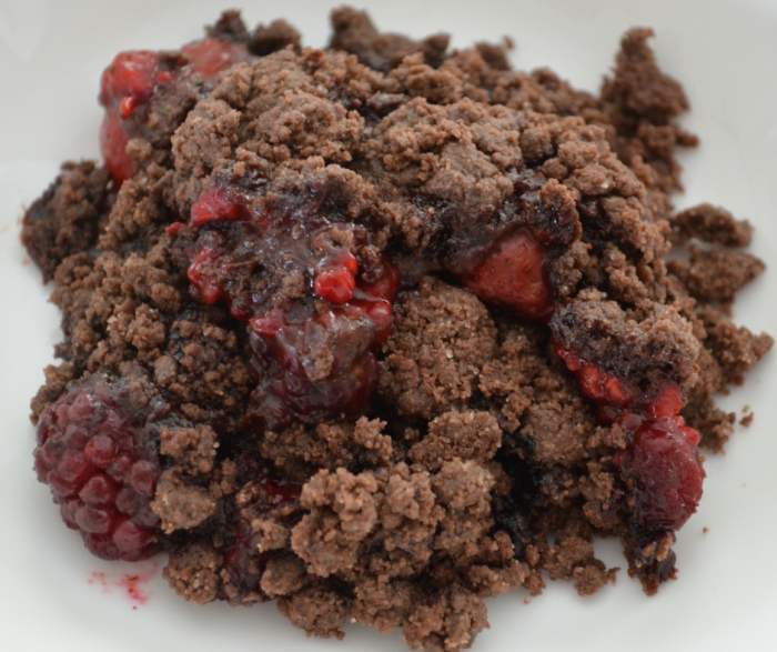 Chocolate Covered Strawberry Cobbler is only 3 SmartPoints on the FreeStyle Weight Watchers Plan and is a delicious choice for a semi-homemade dessert! 