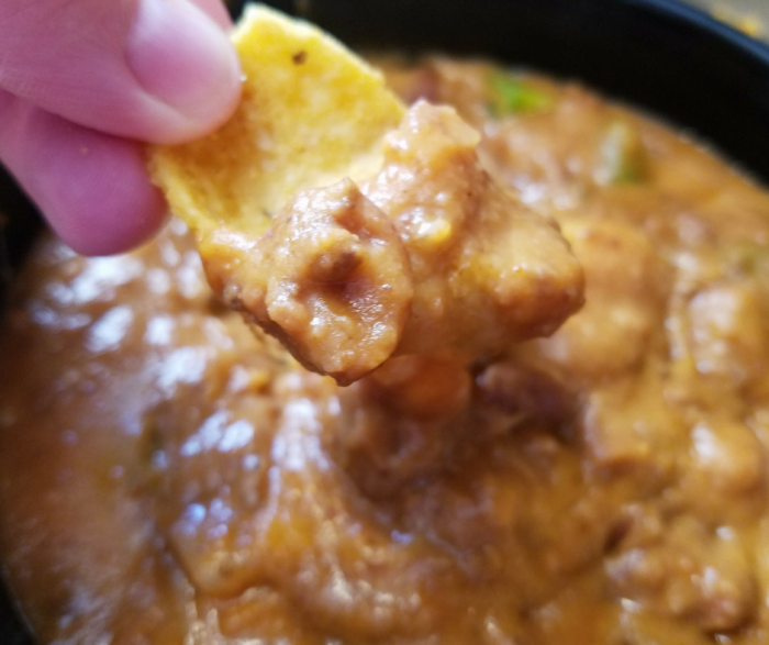 Make our Slow Cooker Chili Cheese Dip Recipe as a great low FreeStyle Point recipe on Weight Watchers! Only 2 SmartPoints per serving makes this amazing!