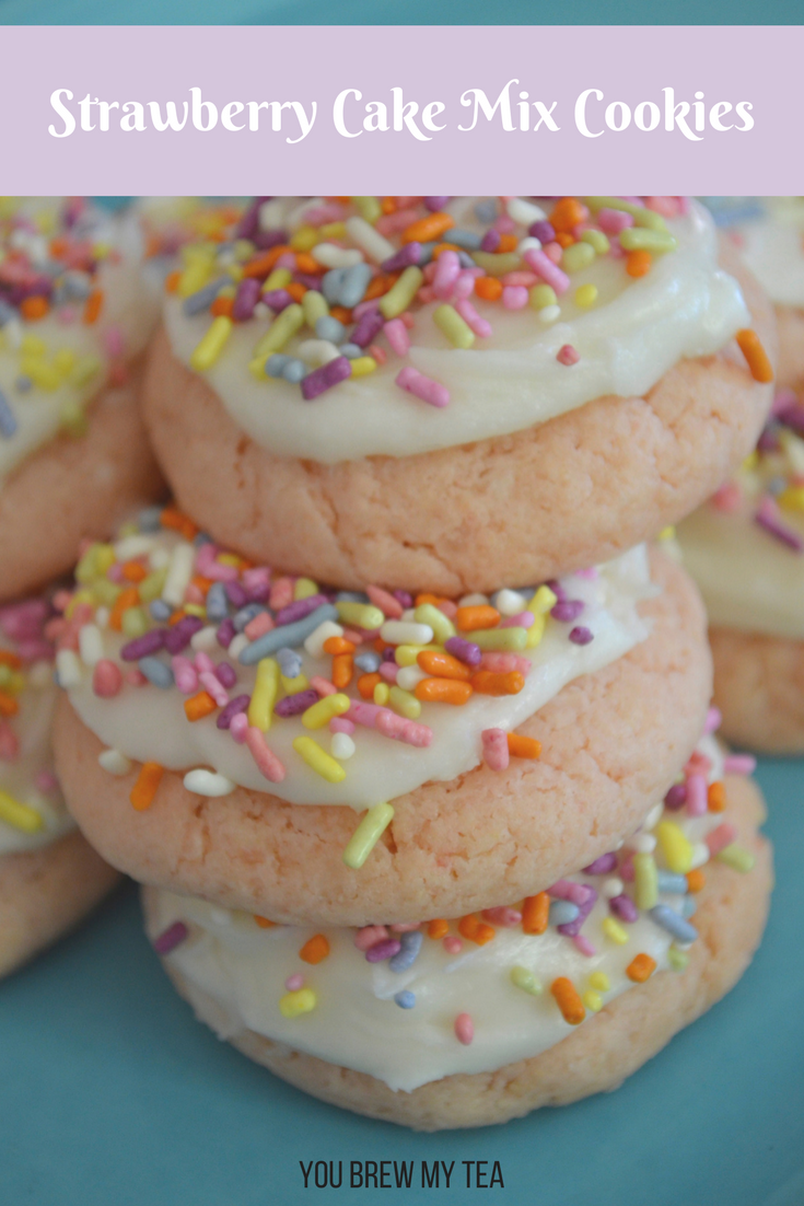 Make our Strawberry Cake Mix Cookies in just minutes! These are delicious and only 2 SmartPoints per cookie on the FreeStyle program! A great Weight Watchers FreeStyle Recipe!