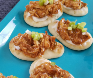 Ranch BBQ Chicken Naan Bites are an ideal FreeStyle Weight Watchers Recipe that is perfect as an appetizer or a meal! We love this finger food as a great healthy option for dinner for just a few points each!