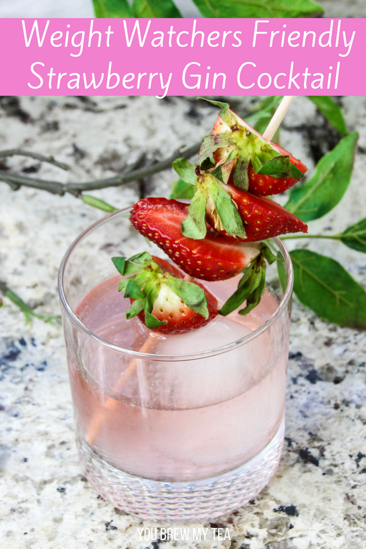 Have a great easy Skinny Cocktail Recipe with our favorite Weight Watchers FreeStyle Recipe for Strawberry Gin Cocktail! It's super easy, low in points, and a delicious treat to end your day!