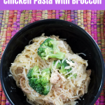 Weight Watchers FreeStyle Chicken recipes are so easy when you make ones like this Slow Cooker Chicken Pasta with Broccoli! Cheesy pasta with delicious moist slow cooked chicken makes a perfect kid-friendly Crockpot meal low in FreeStyle points!