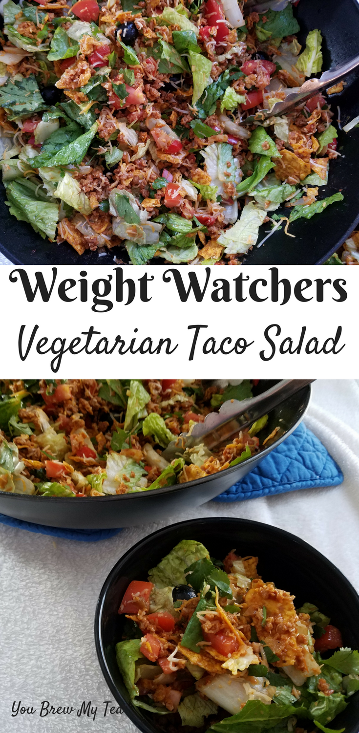 Weight Watchers FreeStyle is better than ever with our favorite Vegetarian Taco Salad recipe! Super fast and easy to make, and a hit with the kids! This 30 minute meal is a perfect menu plan addition!