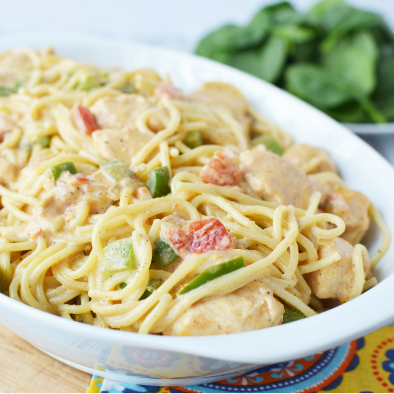 Skinny Chicken Spaghetti Recipe - You Brew My Tea