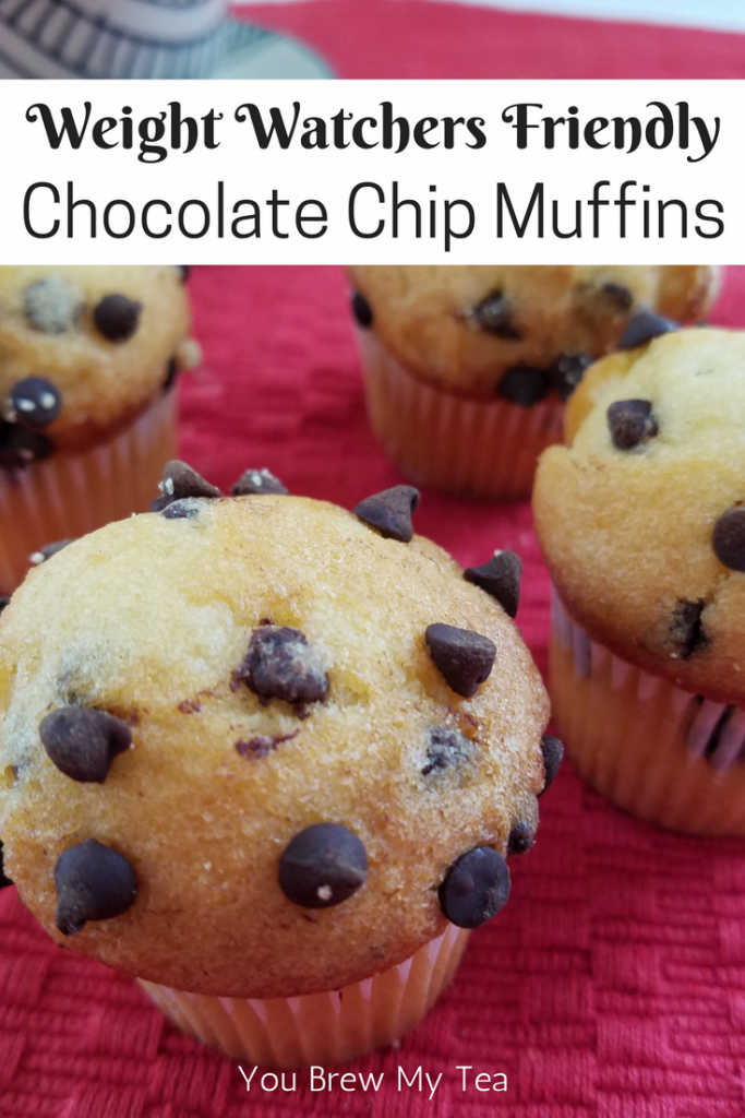 Make our Skinny Chocolate Chip Muffins with just a few simple ingredients already in your pantry! This Weight Watchers FreeStyle Recipe is only 2 SmartPoints per muffin and kid-friendly! 