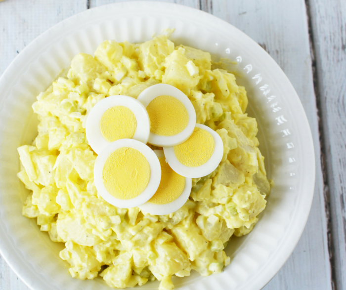 Our Old Fashioned Potato Salad recipe is sure to remind you of the classic recipe your grandma made, but with fewer calories! It's a delicious option to be a side dish at your next weekend barbecue!