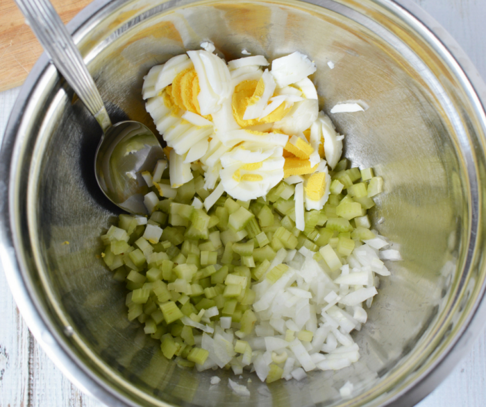 Our Old Fashioned Potato Salad recipe is sure to remind you of the classic recipe your grandma made, but with fewer calories! It's a delicious option to be a side dish at your next weekend barbecue!