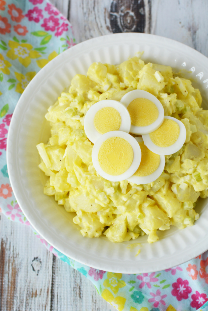 Our Old Fashioned Potato Salad recipe is sure to remind you of the classic recipe your grandma made, but with fewer calories! It's a delicious option to be a side dish at your next weekend barbecue!