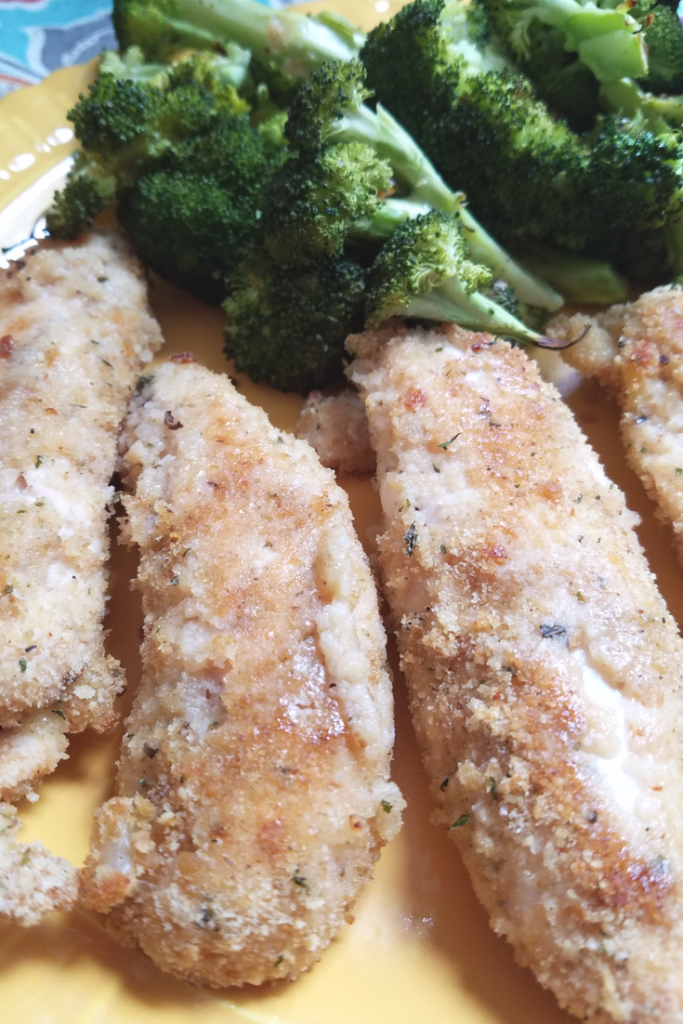 Make our Air Fryer Parmesan Chicken in just minutes! This delicious healthy chicken recipe is only 2 SmartPoints on Weight Watchers FreeStyle! A perfect family friendly chicken dinner idea!