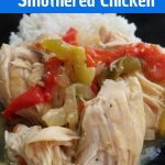 Make our Slow Cooker Smothered Chicken Breasts for only 3 SmartPoints on the Weight Watchers FreeStyle Plan! A delicious comfort food that is perfect for fall and winter cooking! Ready in 3 hours!