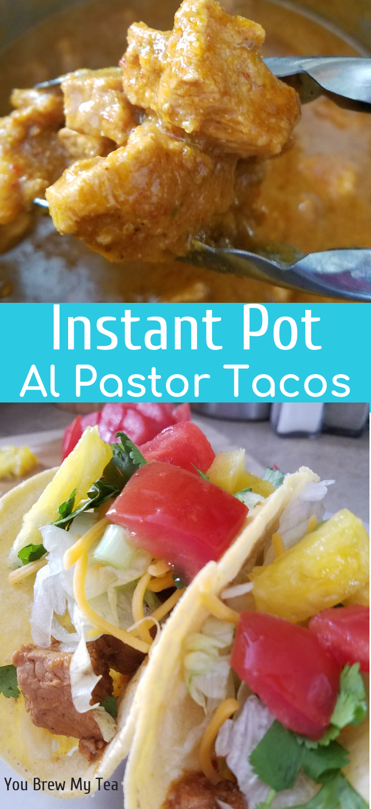 Al Pastor Tacos are a great addition to your menu plan! Instant Pot recipes save tons of time in your weekly meal plan! Make our easy Instant Pot Al Pastor as a perfect pork recipe for your menu this week!