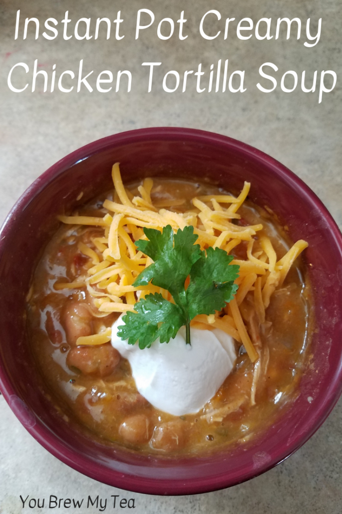 Make this Creamy Tortilla Chicken Soup in your Instant Pot in under 10 minutes! A perfect easy weeknight soup recipe that your entire family will love. This Instant Pot soup recipe is ideal for healthy diet plans without sacrificing flavor!