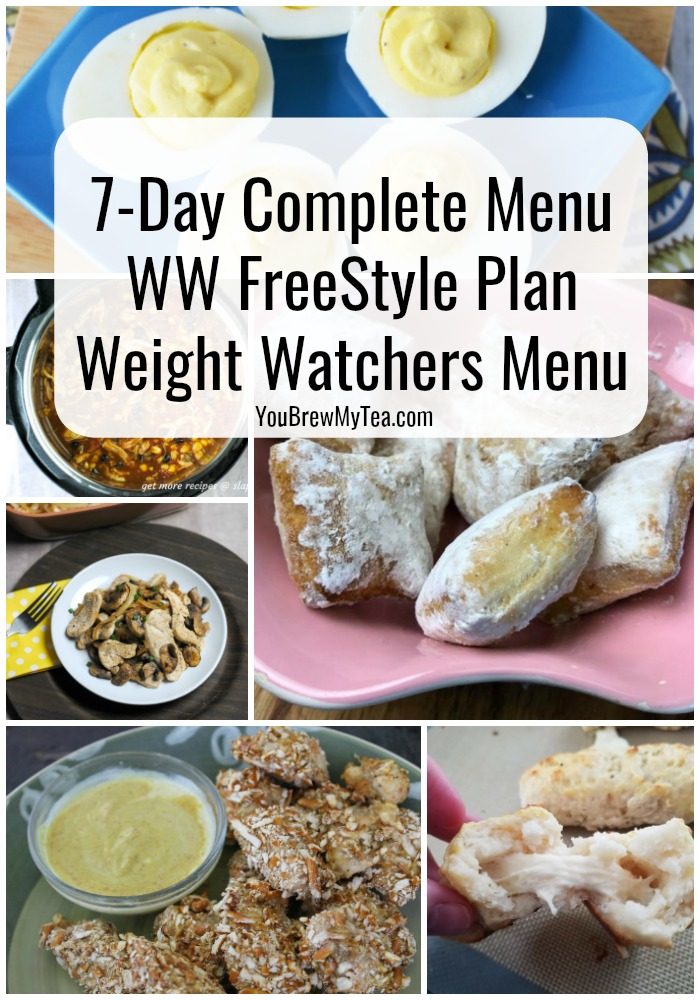 Print our Complete 7-Day menu Plan for Weight Watchers FreeStyle Plan! This easy to use Meal Plan is great for those on the WW FreeStyle SmartPoints program. Easy to adapt and family-friendly meals make it a hit!