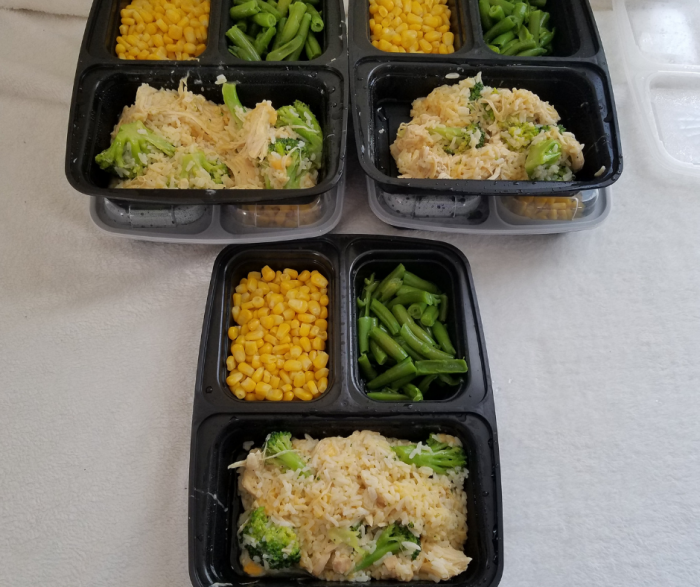 Cheesy Chicken and Rice Meal Prep Idea