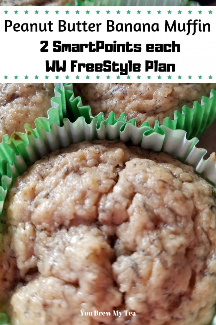 Make these amazing Peanut Butter Banana Muffins for only 2 SmartPoints per muffin using only whole foods ingredients on the WW FreeStyle Plan! A great healthy Weight Watchers muffin recipe you will love!
