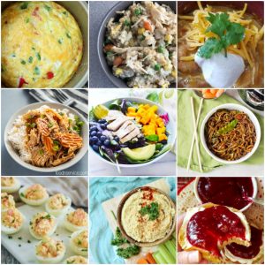 Photo collage of various recipes for Instant Pot and WW FreeStyle Plan