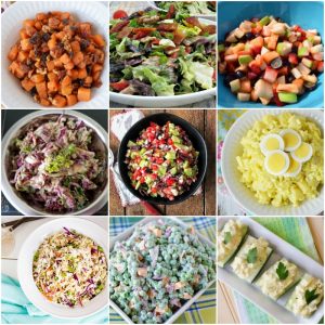 Picture collage of ww freestyle salad recipes