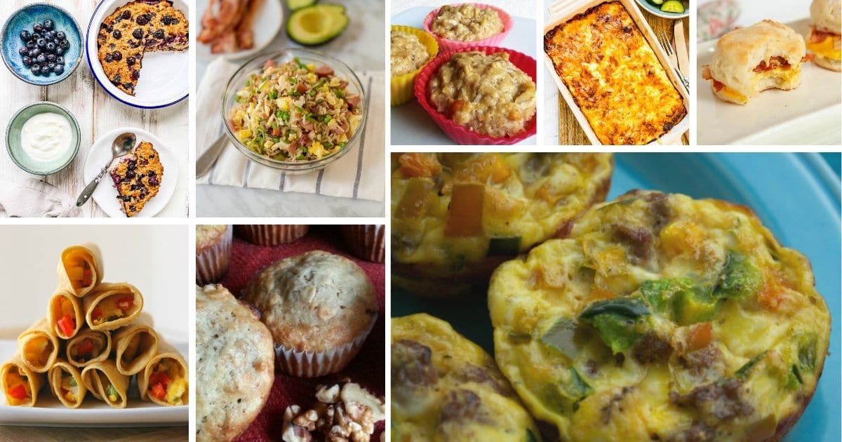 collage image of breakfast recipes