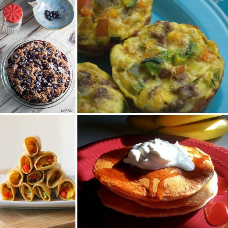 collage image of breakfast recipes
