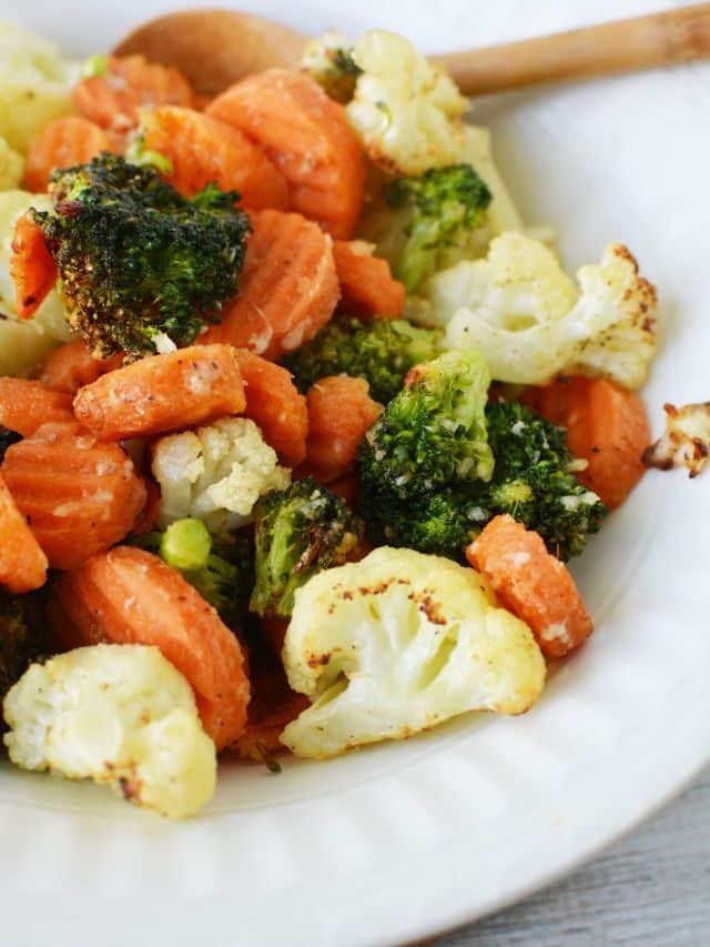 Air Fryer Parmesan Roasted Vegetables